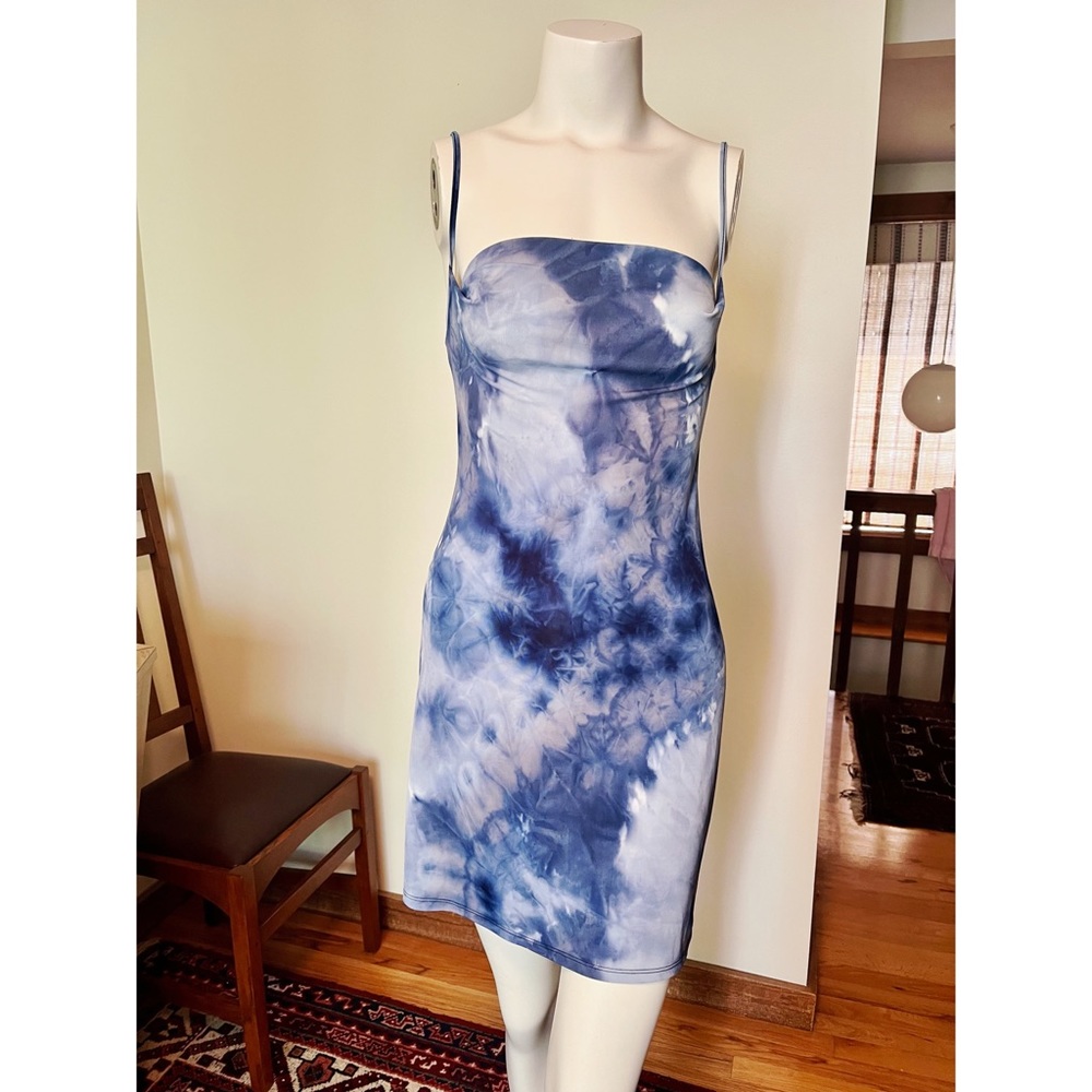 Cowl neck mesh mini/coverup